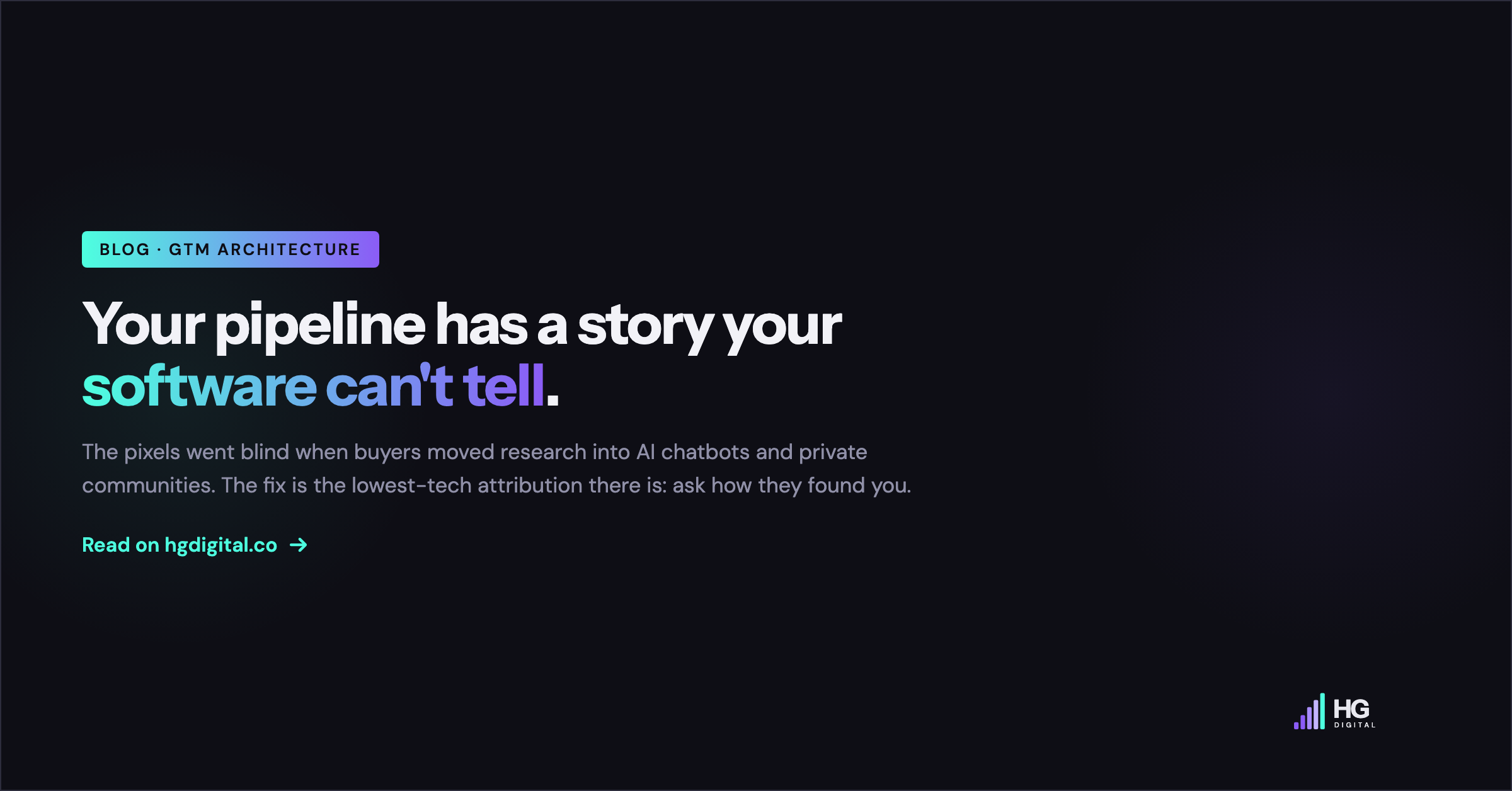GTM attribution for founders: why your pipeline has a story your software can't tell